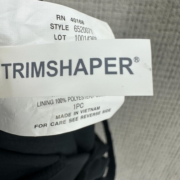 Trimshaper Swimsuit Womens Size 16 Black White One Piece Tummy Control NWT - Picture 9 of 14